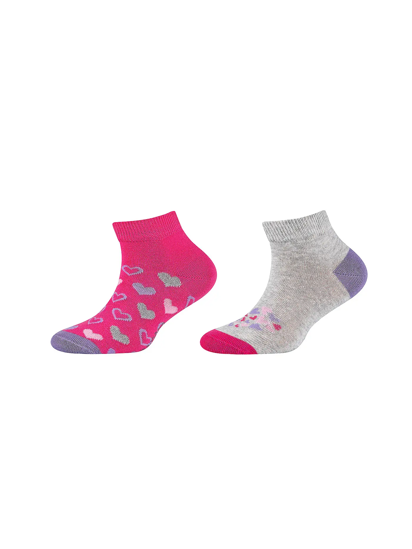 CAMANO | Mädchen Socken 2er Pkg. fog melange | pink